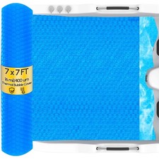 7x7FT Hot Tub Thermal Blanket 16 Mil Bubble Insulation 213x213cm
