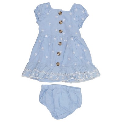 Little Lass, Kleid, Größe: 92, Blau/Weiß, Baumwolle/Polyester, Blumen #G3C
