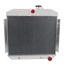 Aluminum Radiator for Chevy Bel Air Nomad Del Ray 1955 1957 L6 V8 4 Row Core