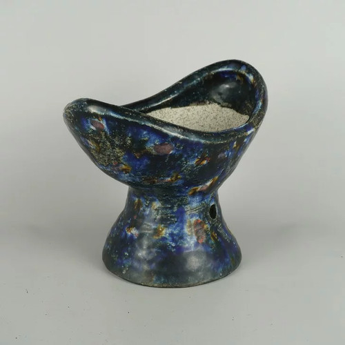 Vaso per bonsai Bunzan Echizen ovale smaltato 18 cm (7,1 pollici) Giappone nuovo - Foto 2 di 6