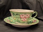 Vintage Occupied Japan Green Chintz Teacup and Saucer Set - Mint Condition — photo 3