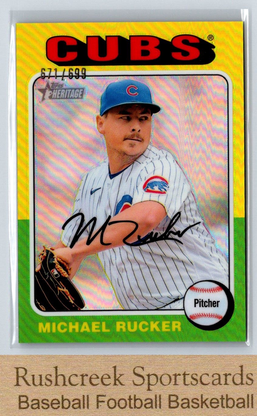 2024 Topps Heritage #125 Michael Rucker /699 Chrome