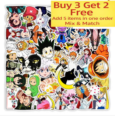 50pc Waterproof Vinyl Stickers Japan Anime Luggage Phone Laptop Water Bottle Car