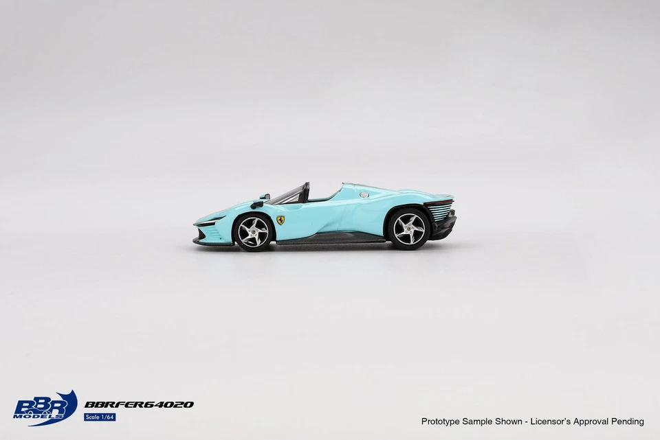 BBR 1/64 Ferrari Daytona SP3 Light Blue Diecast Model Car - Image 3 of 4