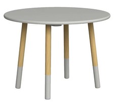60cm Width Wooden Round Kids Grey Table Toddlers Small Children