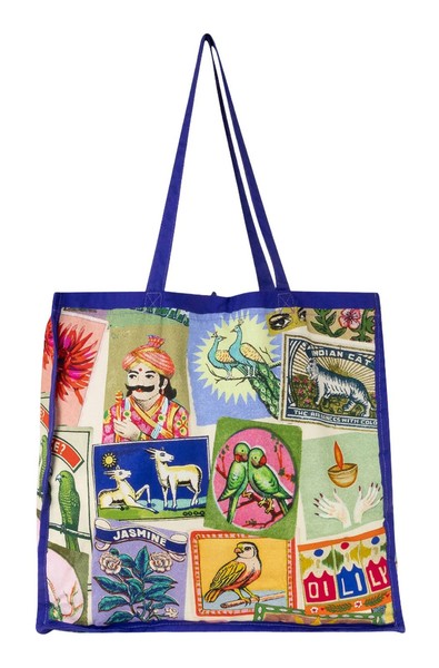 Oilily Surendra Shopper Shopper Tasche Royal Blue Mehrfarbig Neu-image