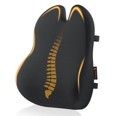 Cuscino Lombare In Memory Foam ProtoArc – Supporto Schiena Per Sedia Ufficio, Nero, Design Ergonomic