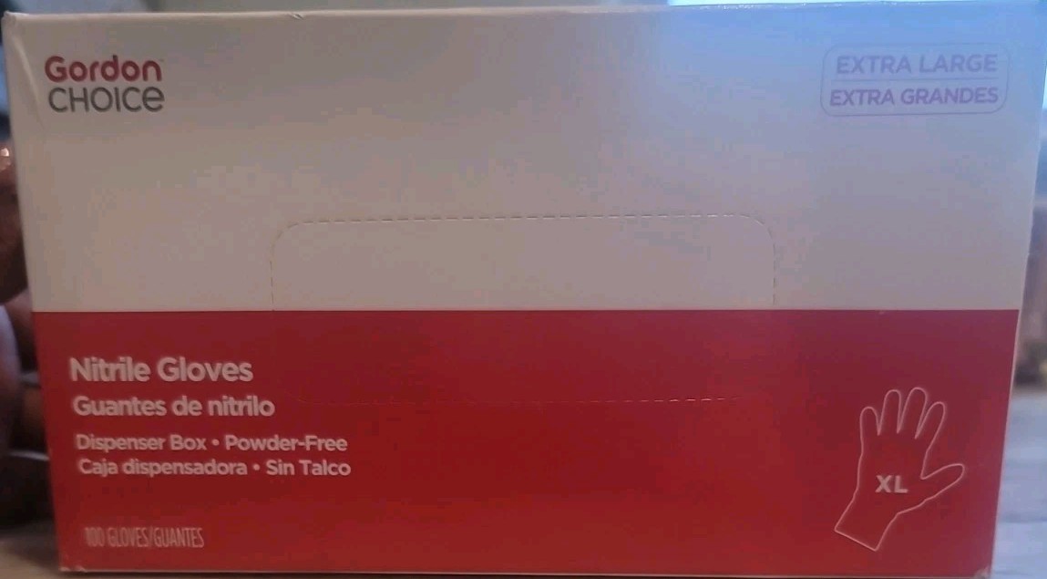 Gordon CHOICE Powder-Free Nitrile Food Service Gloves XL - 100 Count-image