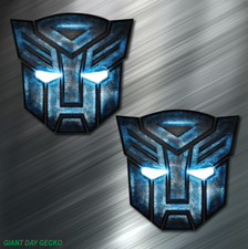 2 AutoBot Transformer Head Vinyl Decal Sticker For Car Laptop Skateboard