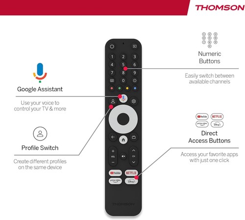 Thomson 4K Streaming Box Google TV, Voice Control, Chromecast Built-In, Wi-Fi - Picture 15 of 15