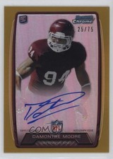 2013 Bowman Rookie Chrome Refractor Gold /75 Damontre Moore #RCRA-DM Auto RC