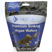 ALGAE WAFERS FISH FOOD TROPICAL PLECO CATFISH BOTTOM FEEDER ALGAE EATER - 18mm