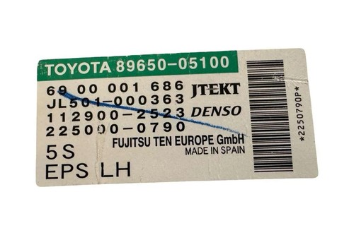 TOYOTA AVENSIS Sedan T27 Steuergerät für Servolenkung 8965005100 1.80 33236933