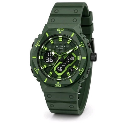 Activa X Invicta ACW8120-005 Analog-Digital Quartz 53mm Green Sports Watch