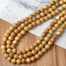 6mm Massive Beads Natural Wooden Round Loose Beads Jewelry Making with Thread 20