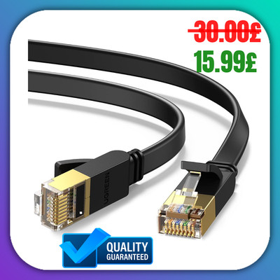 UGREEN Cat 7 Ethernet Kabel 2m flach 10Gbps RJ45 LAN