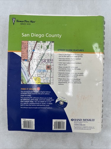 2005 Thomas Brothers Maps Guide San Diego County CA Spiral Softbound Vintage - Picture 2 of 12