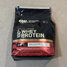 OPTIMUM NUTRITION 100% Gold Standard Whey Protein Vanilla Ice Cream 10 lb 04/27