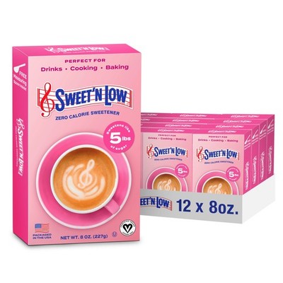 Sweet'N Low Zero Calorie Bulk Sweetener, 8 oz. Box, 12 Pack, Granulated Sugar...