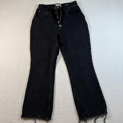 Abercrombie & Fitch Kick Flare Jeans Womens 4S Black Ultra High Rise Curve Love