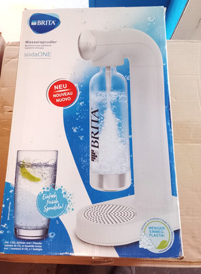 BRITA sodaONE Trinkwassersprudler 1 Liter weiß inkl. 1 Flasche und Zylinder