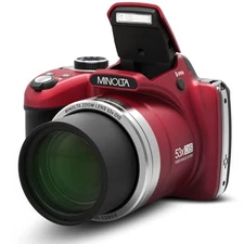 MINOLTA PRO SHOT 16MP HD CAMERA 53X OPTICAL ZOOM 1080P FULL HD VIDEO - RED