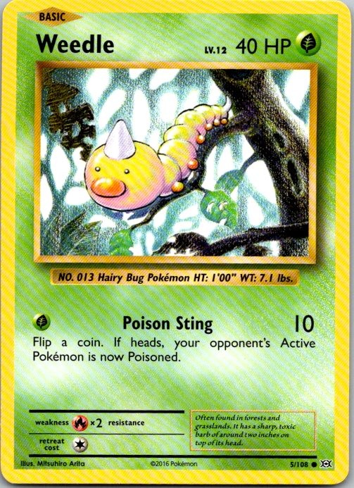 Weedle XY - Evolutions 5/108 NM