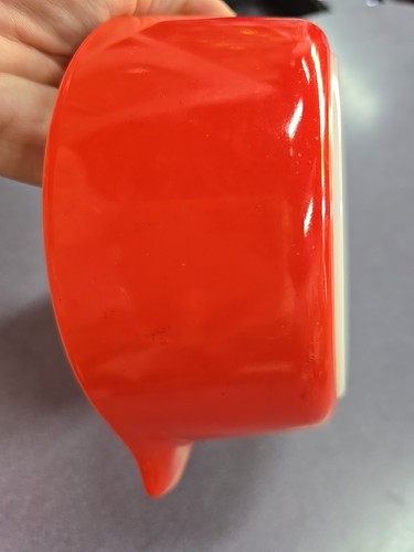 Vintage Pyrex Friendship Casserole Dish Red Bowl Glass Lid Birds 1.5 PT #472 - Picture 19 of 19