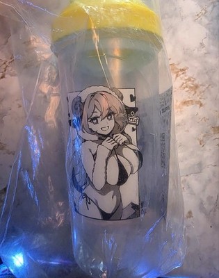 GamerSupps GG Waifu Cup ''Holy Sheep'' 24oz Shaker Bottle Clear/Yellow