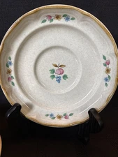 Vtg. International Tableworks Heartland Village Beige Saucer Set of 5 Vintage 6"