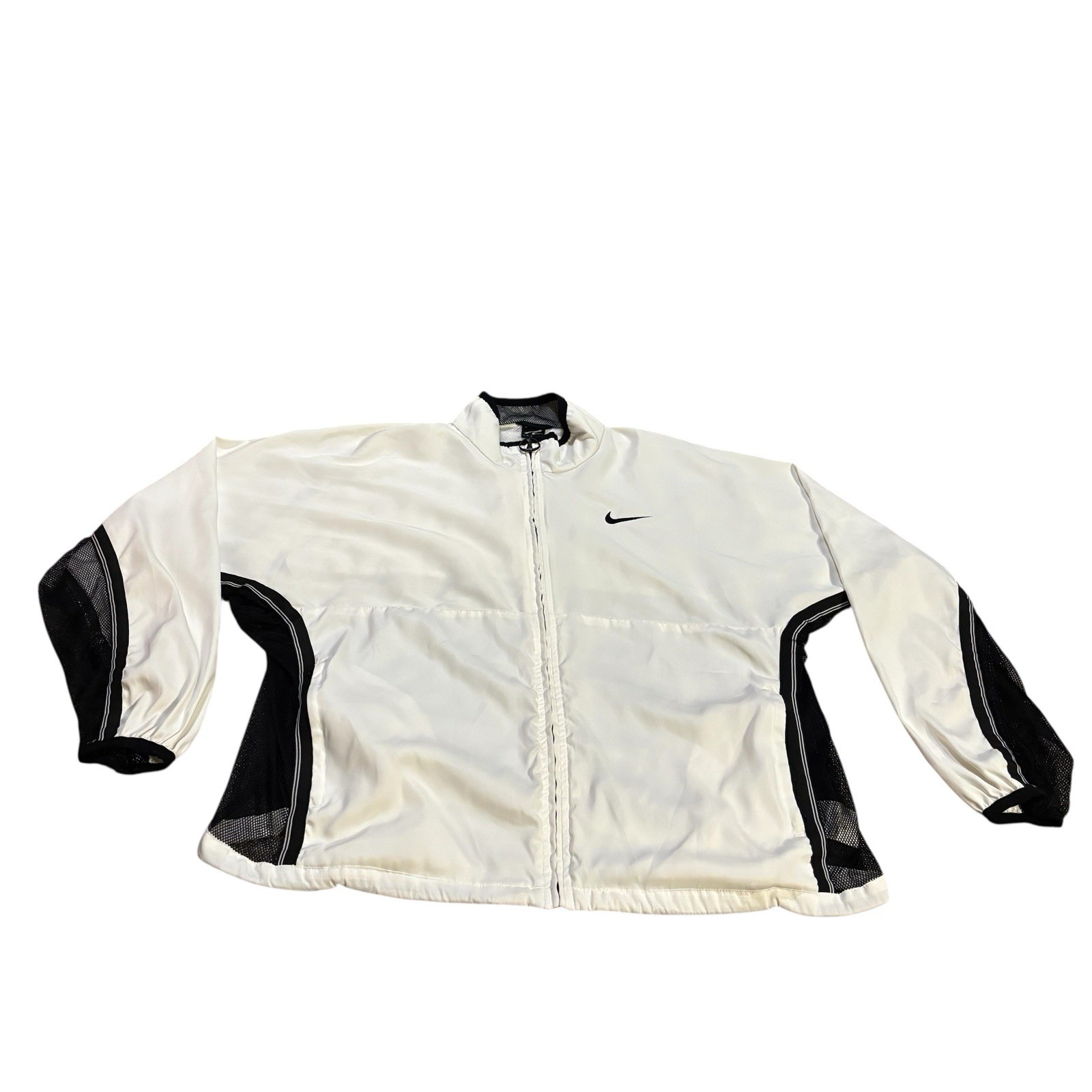 SACAI X NIKE Giacca a vento vintage Nike Andre Agassi campo da tennis bianco rete nylon XL