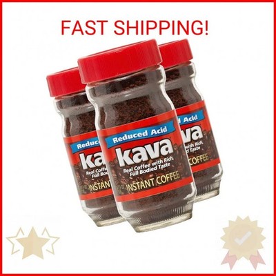 Kava Coffee Low Acid Neutralized Instant Coffee, 4 Ounce (Pack of 3)