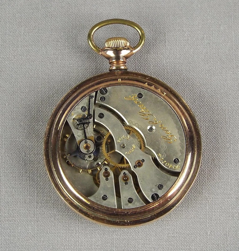 Antique Hampden pocket watch 1906 General Stark 12s model 4 Dueber 10K GF case - image 4 of 4
