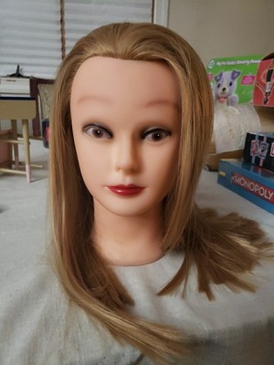 Cosmetology Unbranded Blonde Mannequin Head Long Hair .EXCELLENT COND FREE SHIP 