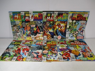 MS. MARVEL 2-12 LOT VGF avg 1976-1977 Marvel Comics (s 15812)