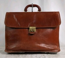 VTG THE BRIDGE Leather Briefcase Messenger Do...