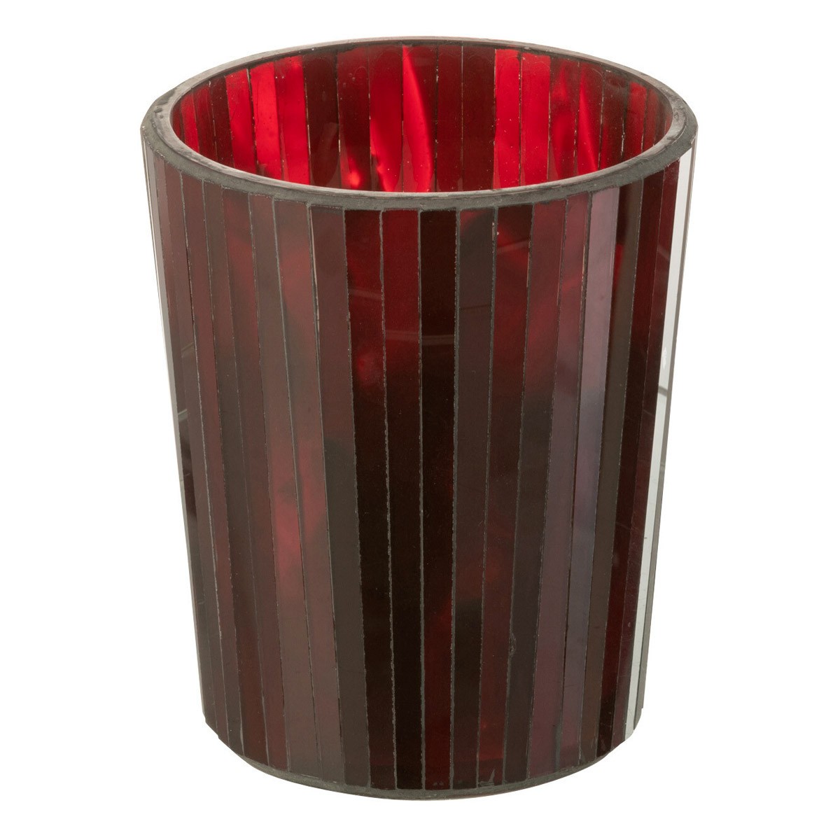 Bougie parfumée Noa rouge rubis 15cm au design élégant