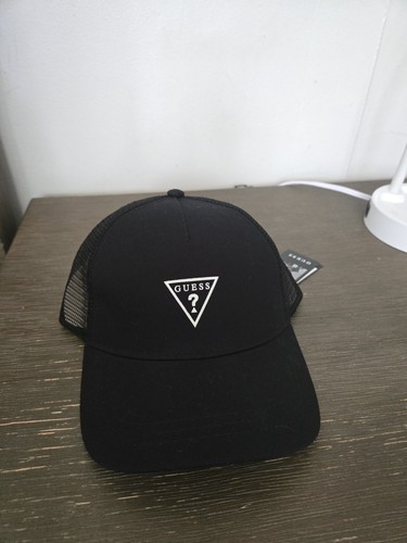 Guess Men's Black Baseball Cap Hat Adjustable New