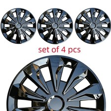 Black Set 4pcs For Ford Fusion 2010-2020 S Se 16 Hubcaps Wheel Covers