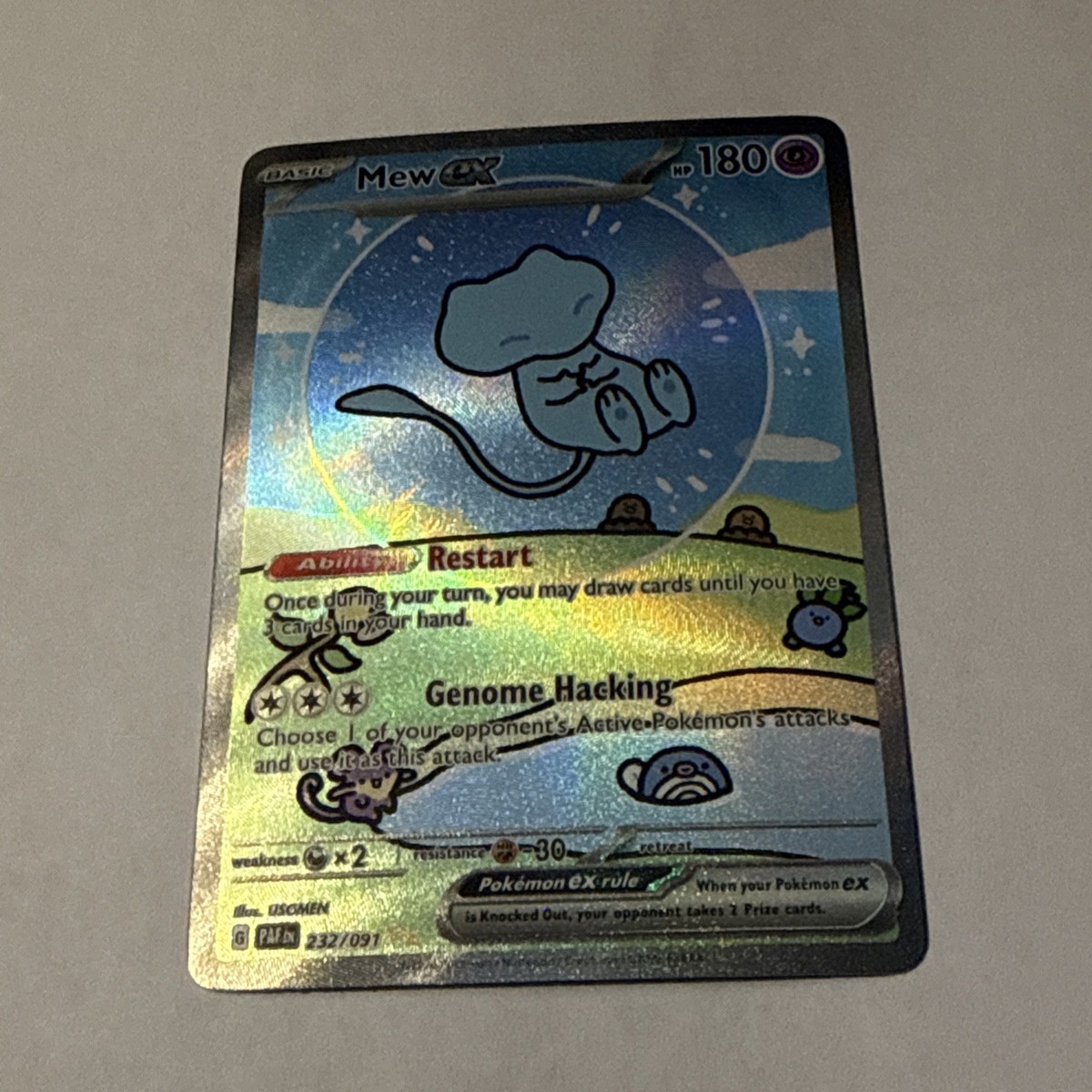 Mew EX 232/091 Paldean Fates Special Illustration Rare Near Mint