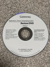 Gateway GT5268E Applications/ Drivers/OS Restore/Reinstall DVD