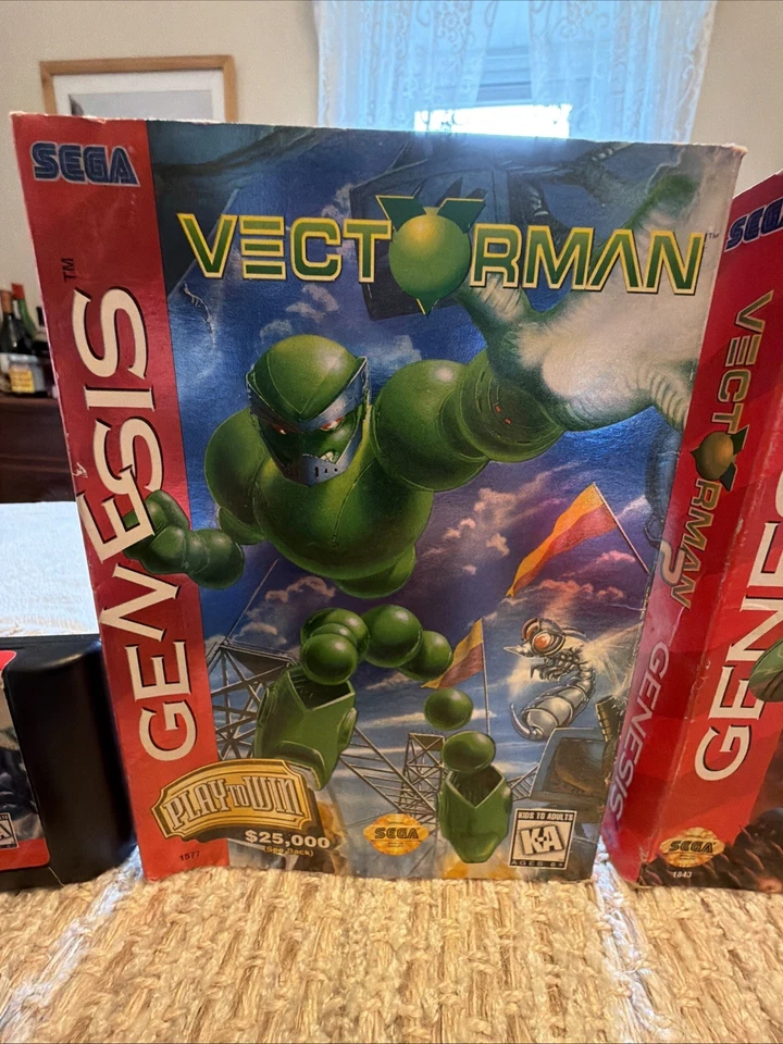 Vectorman 1 & 2 Lot - W/ Original Box & Cart - Image 2 of 4