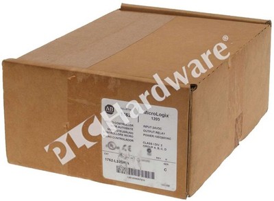 Open Pre-owned Allen Bradley 1762-L24BWA /C MicroLogix 1200 24-Pt I/O Controller