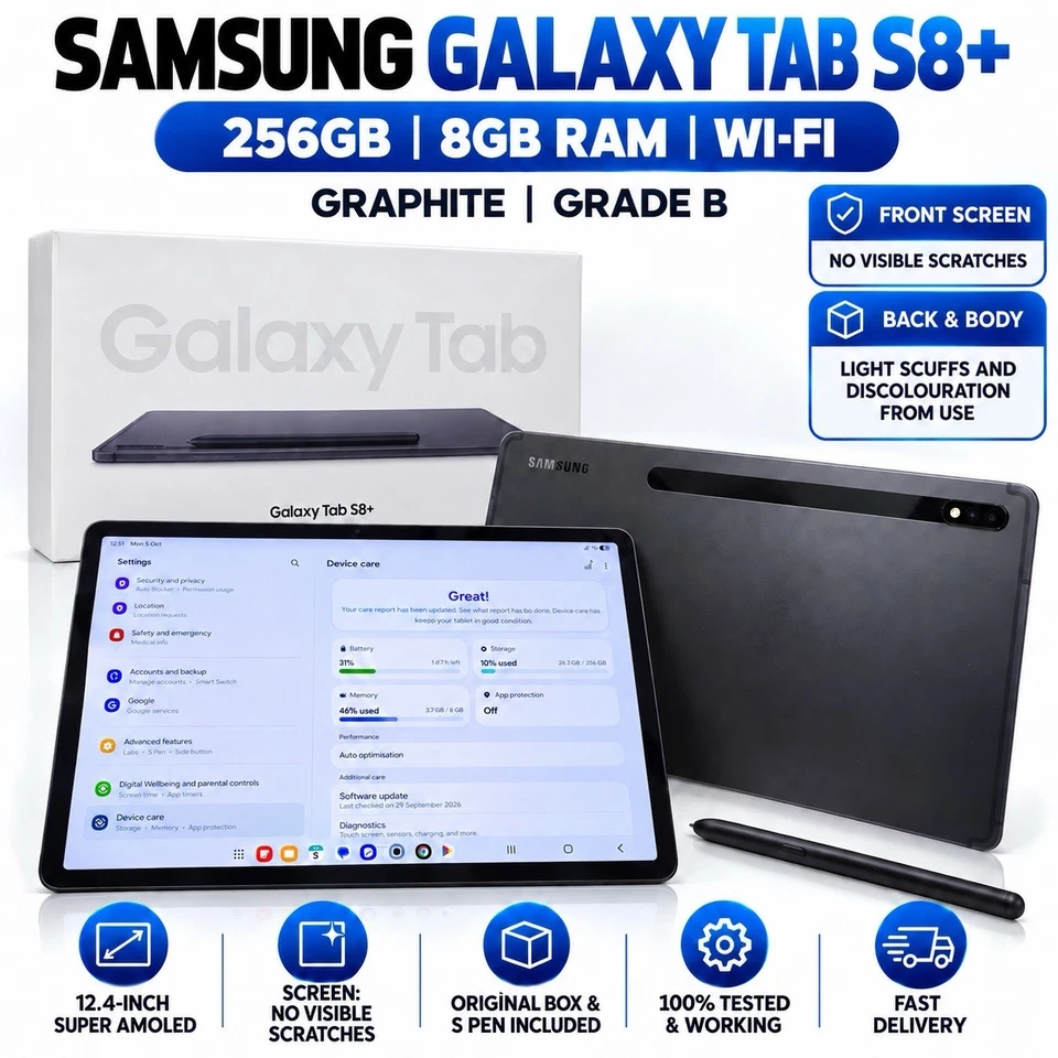 Samsung Galaxy Tab S8+ · 256GB · Wi-Fi, photo 1 of 5