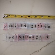Alphabet Individual Letters Acrylic Stamps With Clear Handle Upper Case