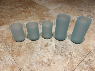 Lot of 5 Dr. Brown's & Born Free Blue Silicone Glass Bottle Sleeves  8oz & 5oz