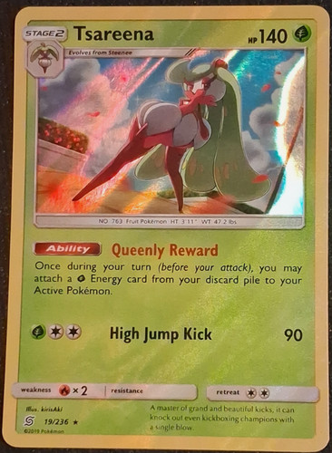 Pokemon - Tsareena - Holo Rare - 19/236 - Unified Minds - NM/M