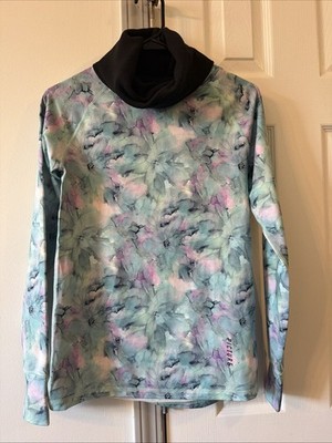 Picture Organic Women s Small Long Sleeve Base Layer Teal Watercolor Design