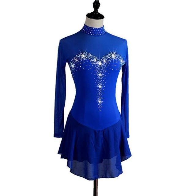 Ice Figure Skating Dress Gymnastics custome Dress Dance Competition Royal blue eBay