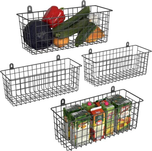 Versatile Extra Large Hanging Wire Basket Set for Kitchen & Bathroom Storage - Picture 3 of 9
